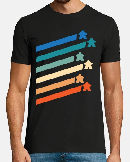 Camiseta delicia meeple arcoiris vintage