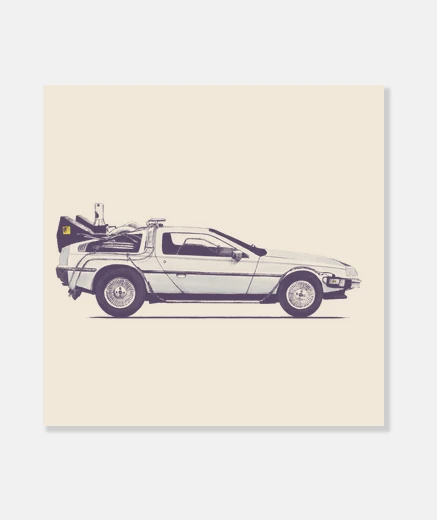 Wall delorean tee