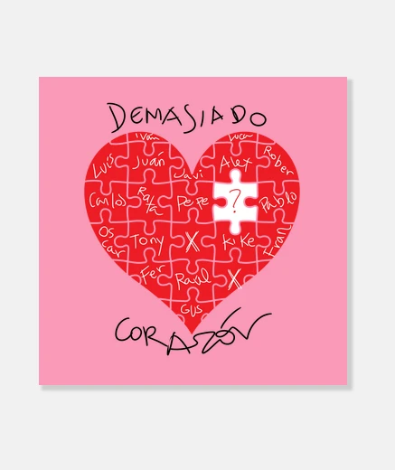 Lienzo Demasiado Corazón G Negro