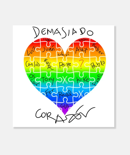 Lienzo Demasiado corazón LGTBI chicos