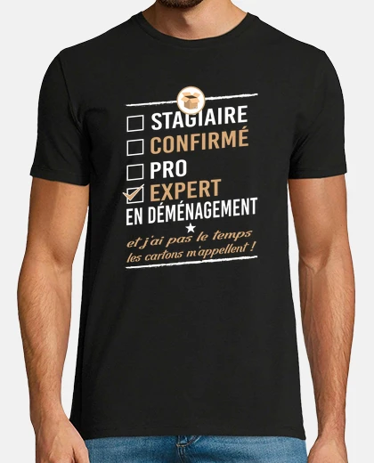 Tee-shirt déménagement déménageur cadeau humour