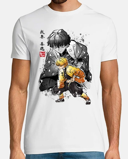 T-shirt demon slayer zenitsu sumi-e