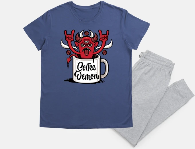 Pijama demonio del cafe
