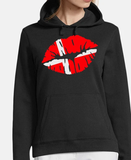 Hoodie denmark kiss flag