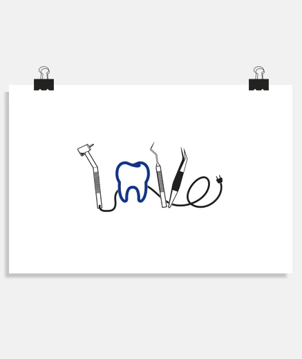 Poster dentist teeth dental lovetooth love