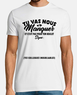 Départ collègue humour entreprise post it' T-shirt Homme