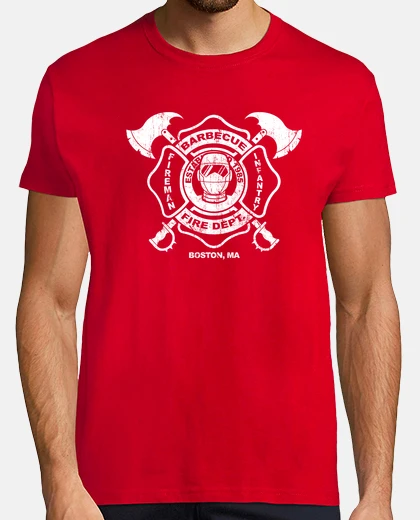 Camiseta departamento del fuego de barbacoa