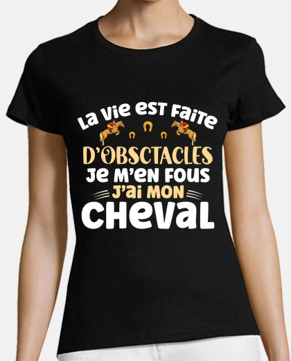Playera deporte ecuestre montar a caballo humor