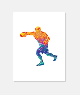 deportes boxer acuarela