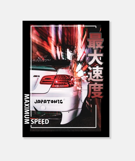 Tableau dérive de tokyo à vitesse maximale