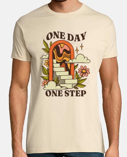Camiseta desarrollo personal paso a paso, meditación yoga
