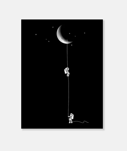 Wall descent moon astronauts