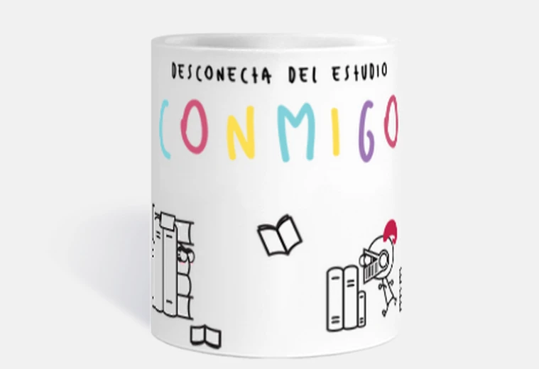 Taza Desconecta del estudio conmigo