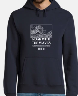 Descubre la Emoción del Verano con la sudadera para hombre Roar with the Waves - Playa, Sol y Estilo
