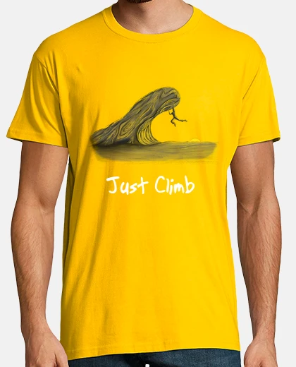 Tee-shirt désert grimpeur homme, manche courte, jaune moutarde, qualité extra