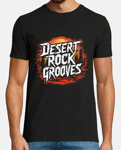 Camiseta desierto rock surcos música rock diseño