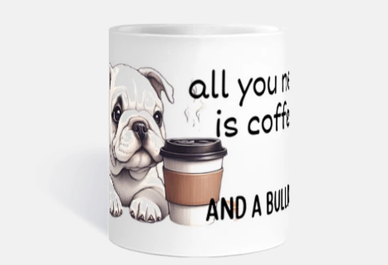 Cup design 3545099 bulldog and coffee