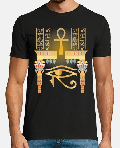 T-shirt design artistico in stile egiziano antico