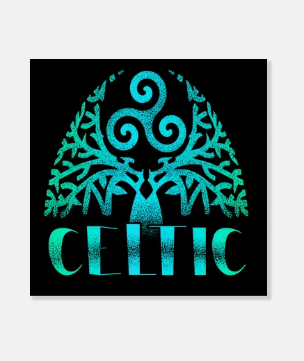 Stampa design colorato a pois celtici