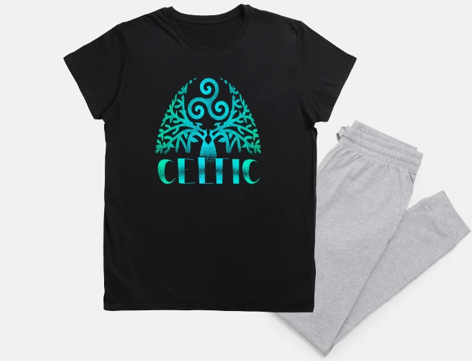 Pigiama design colorato a pois celtici