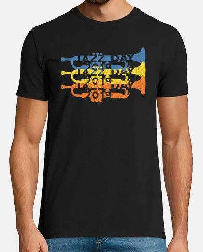 T-shirt design creativo moderno giorno di jazz