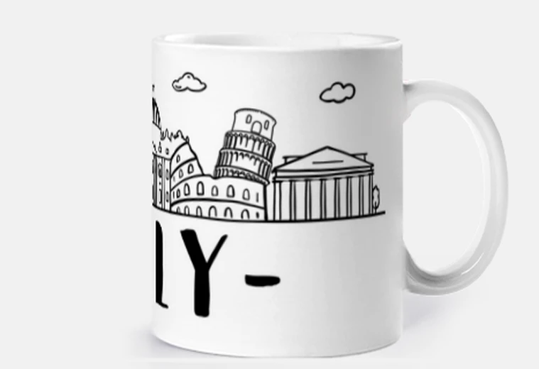 Mug design de paysage italie pour les tasses