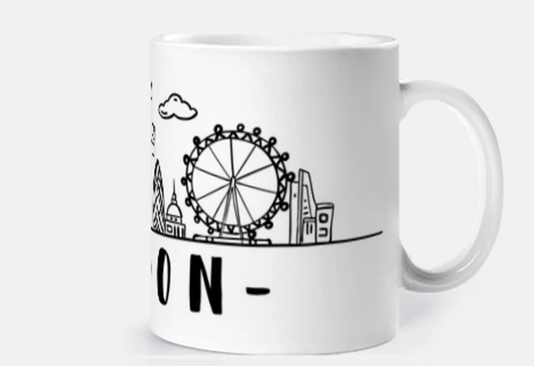 Mug design Londres pour les tasses