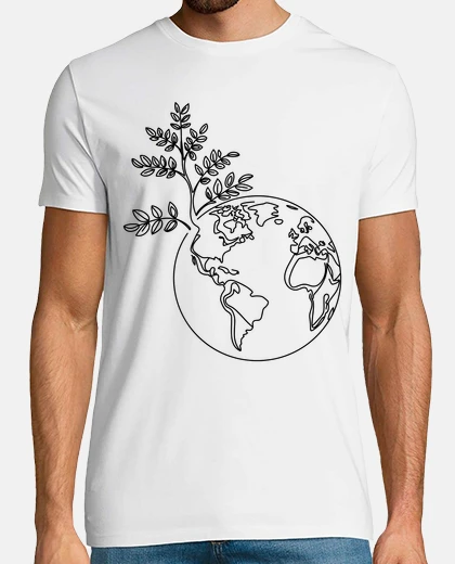 Tee-shirt design minimaliste de la terre et de la