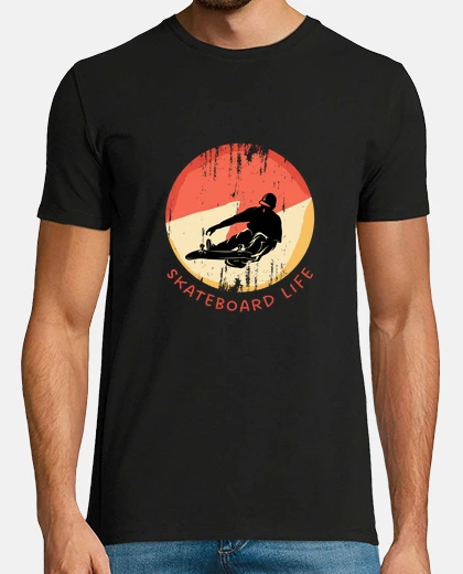 T-shirt design vintage di vita da skateboard