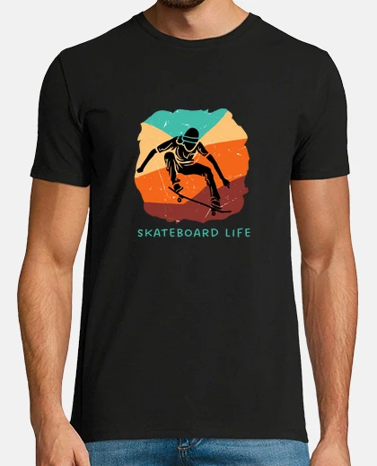 T-shirt design vintage di vita da skateboard