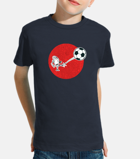 Tee shirt enfant de sport : Ballon de FOOT en flammes - Vêtements