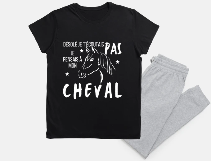Pyjama Desole je t ecoutais pas je pensais a m