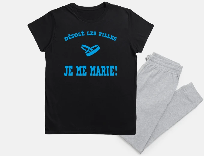 Pyjama désolé les filles je me marie