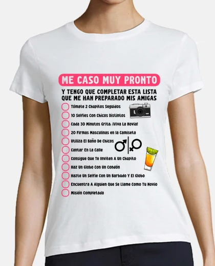Camiseta Despedida de Soltera Me Caso Normas Humor Boda