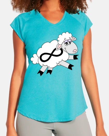 Tee-shirt dessin animé drôle de mouton dormir san