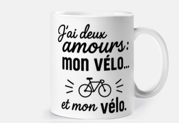 Mug Deux amour,vélo,cyclisme,cycliste