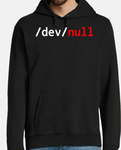 Hoodie dev null red web developer - funny humo