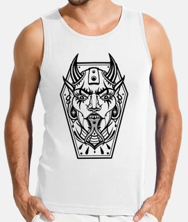 devil man sleeveless white
