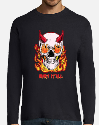 devil skull on fire