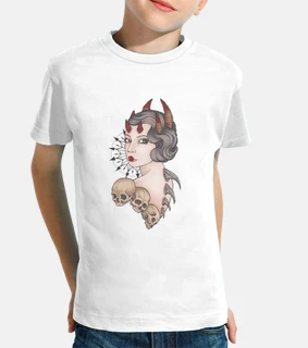 devil with horns and skulls