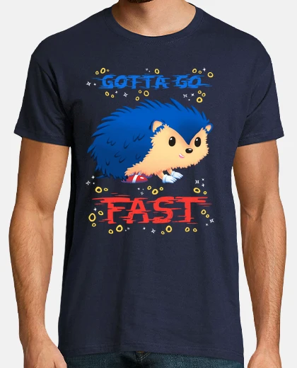 T-shirt devo andare veloce felpa sonic the hedgehog
