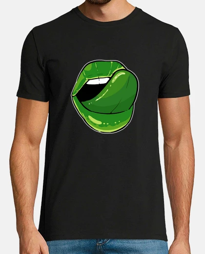 Playera día de san patricio labios verdes disfr