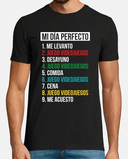 Camiseta Día Perfecto Gamer Videojuegos Gaming Friki Geek