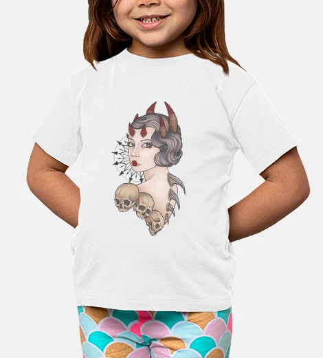 Vêtements diable avec des cornes et des cr&acirc;nes