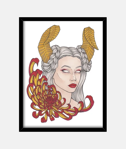Cadre diabllesa, chrysanth&egrave;me