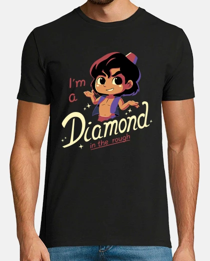 Tee-shirt diamant dans le t-shirt rugueux aladdin des années 90