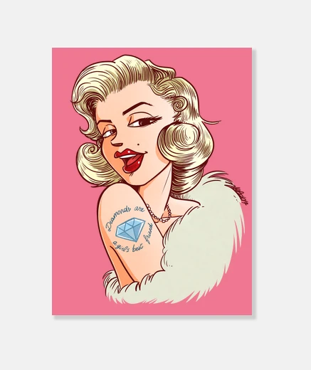 Stampa Diamond's are a girl best friend
