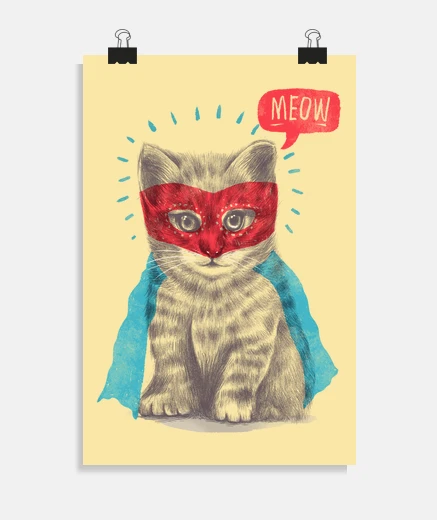 Póster dibujo de gato