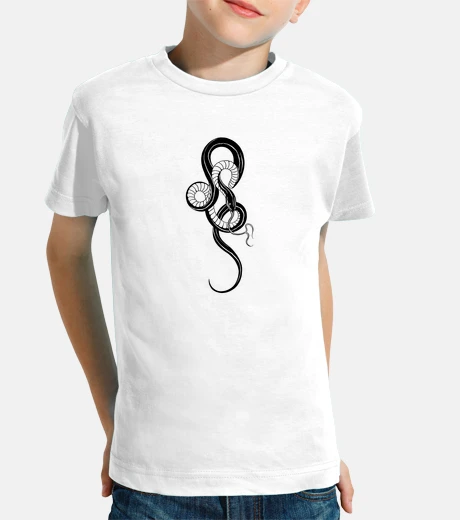 Ropa dibujo de serpiente en blanco y negro