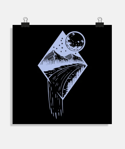Póster dibujo geométrico de la naturaleza de l